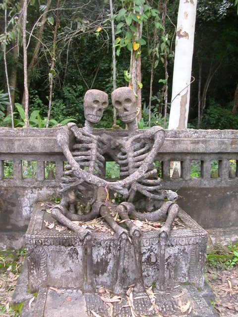 Skeletons in love, Nong Khai, Northeast Thailand