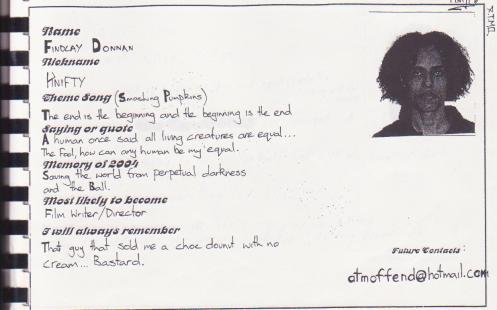 My 2004 Year Book profile thing