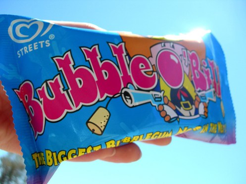 Bubble O' Bill ice cream bar - yum yum yum INCLUDING the Gum Nose! Yes you! Bubble O' Bill ice cream bar - yum yum yum INCLUDING the Gum Nose! Yes you!