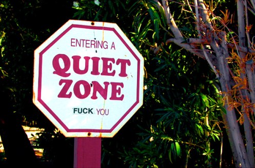 Entering a quiet zone
