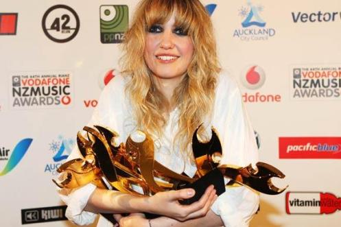 Ladyhawke at the NZ Music Awards 2009 - Album of the Year, Single of the Year, Best Female Solo Artist, Breakthrough Artist of the Year, Best Dance/Electronica Album.