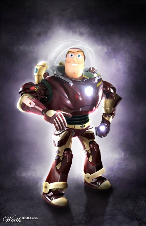Buzz Lightyear as Iron man