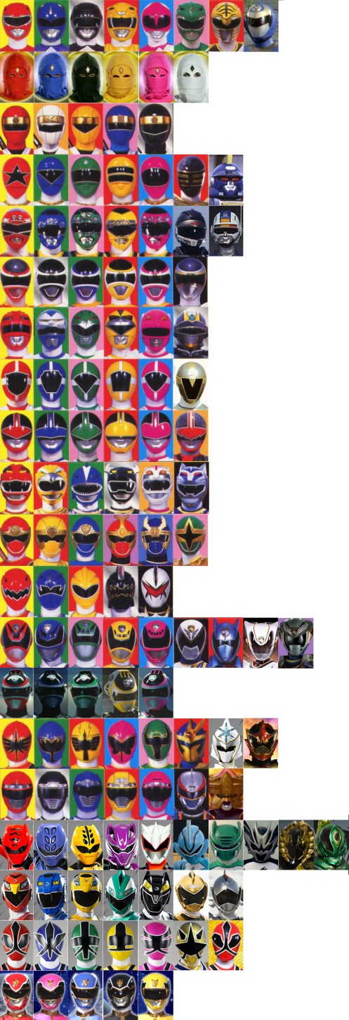 Power rangers helmets