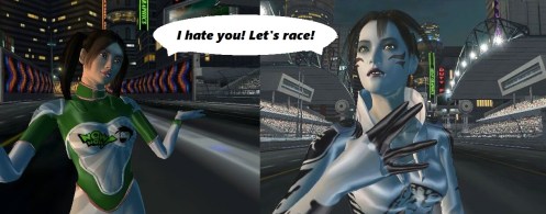 Nikaido sisters - Kumiko vs. Ami (Quantum Redshift - Nemesis Challenge) talk darkinthesmack