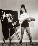 Barbara Rush.  Also painting a happy new year&nbsp;sign.