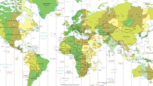 Time Zone Deviants, Part I -- The strangest time zones in the world map